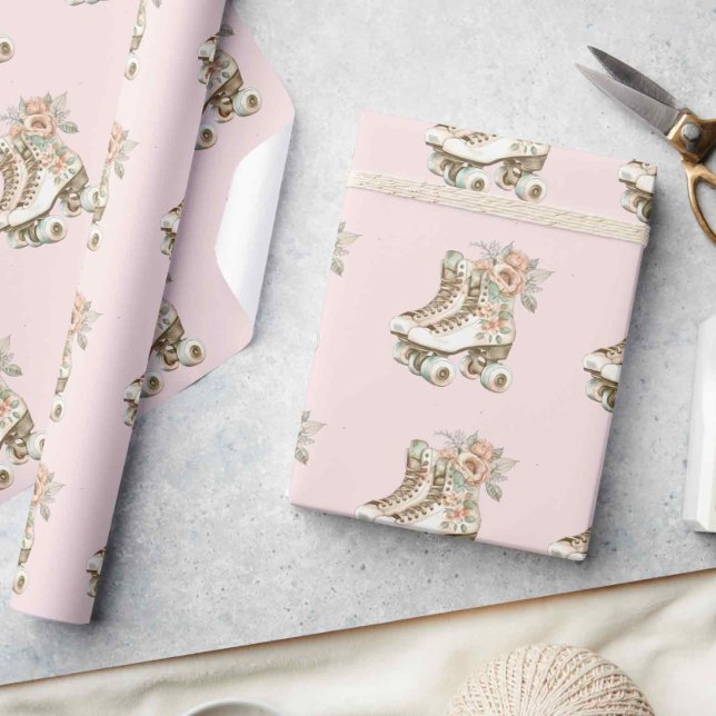 Papel De Presente Revestimento do cilindro floral Retro Design de ca (Criador carregado)