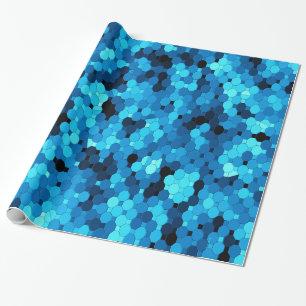 Papel De Presente Revestimento no azul…