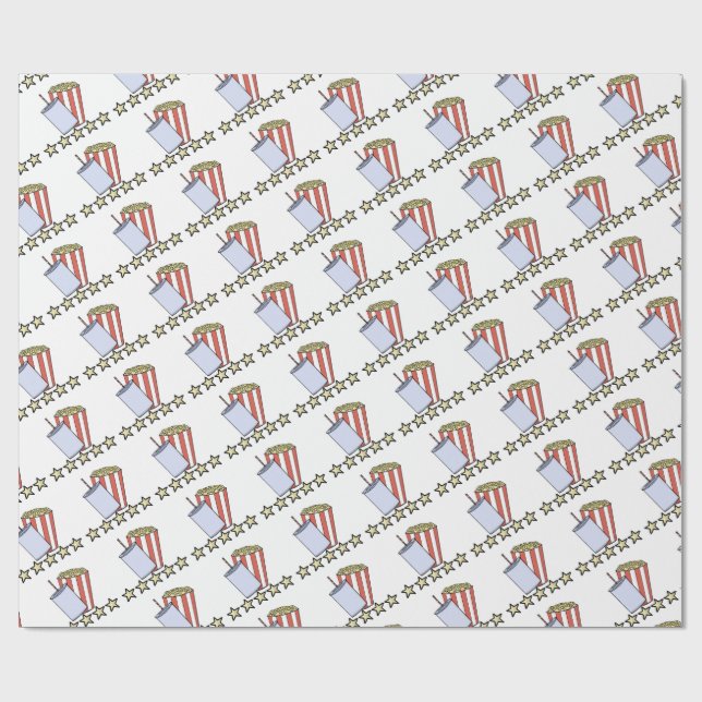 Papel De Presente Revisão de Filme de Pipoca de Bebida Personalizada (Aberto)