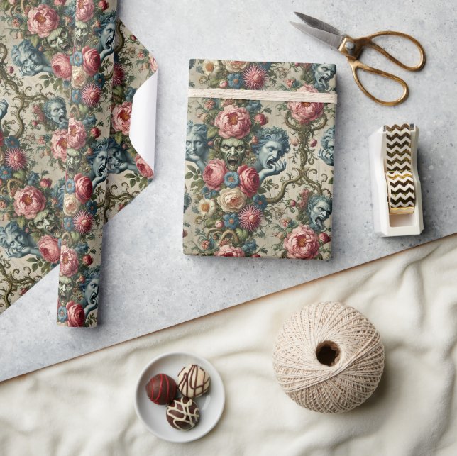 Papel De Presente Rhapsody Road - Gótica Floral Bandana (Artesanato)