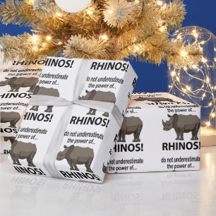 Papel De Presente Rhinos Animal Funny Rhinos
