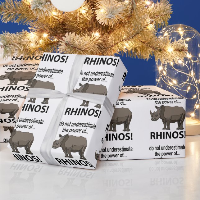 Papel De Presente Rhinos Animal Funny Rhinos (Feriados)