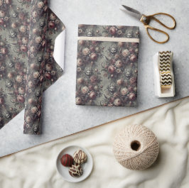 Papel De Presente Ria Linhas - Bandana Floral Gótica