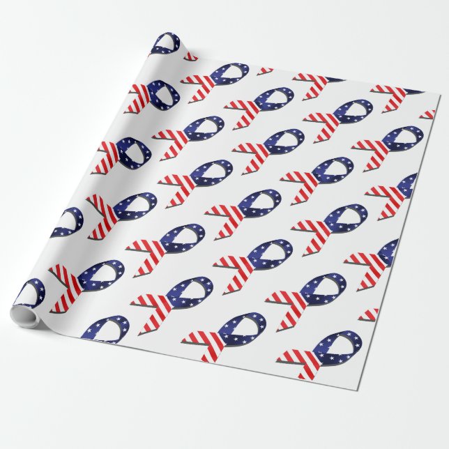 Papel De Presente Ribbon EUA (Desenrolado)