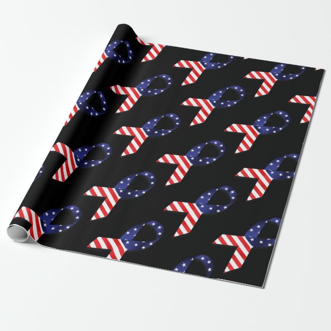 Papel De Presente Ribbon EUA (Desenrolado)