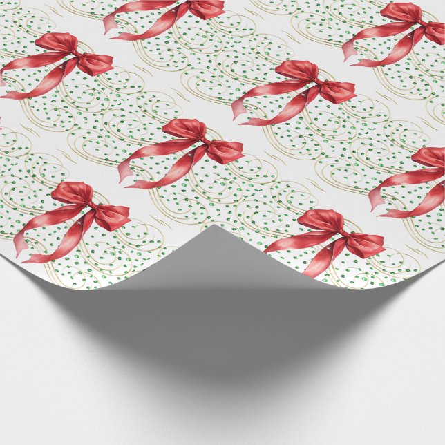 Papel De Presente Ribbon on Green Stones (Ponta)