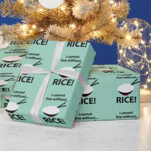 Papel De Presente Rice Bowl Não Consigo Viver Sem Arroz