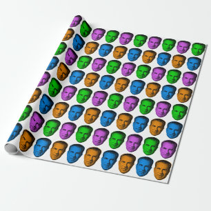 Papel De Presente Richard Nixon em Cores Vivas