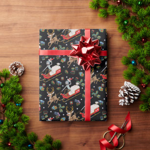 Papel De Presente Rick e Morty Reindeer de Natal — Padrão de Leigh