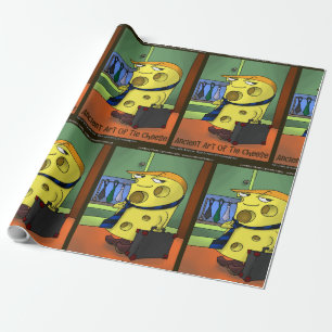 Papel De Presente Rick London Antiga Arte De Gravata Queijo Comic