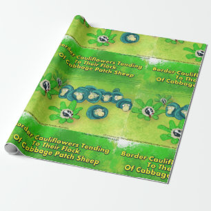 Papel De Presente Rick London Divertido Border Collie Flor Desenho A