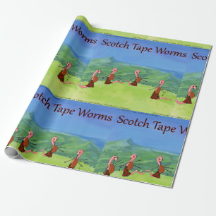 Papel De Presente Rick London Funny Worms Of Scotland Comic