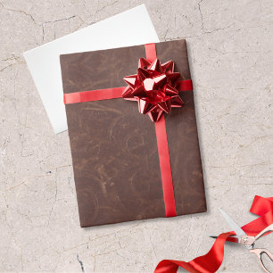 Papel De Presente Rico Brown Swirl Faux Leather