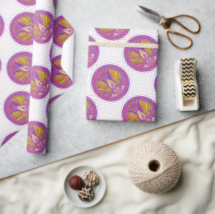 Papel De Presente Rico - Letra A Belíssima Plum Incrível Colorida
