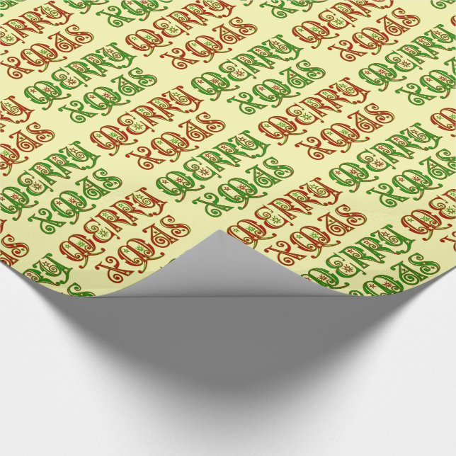 Papel De Presente Rico personalizável Merry Xmas (Ponta)