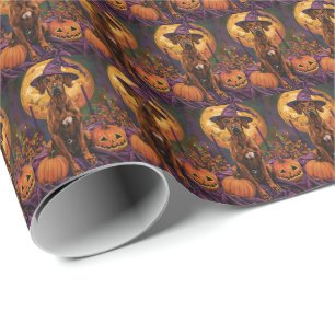 Papel De Presente Ridgeback Ridgeback Dog Halloween Bruxelles Pumpki