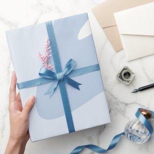 Papel De Presente Ripos Fluxantes Azul Pó
