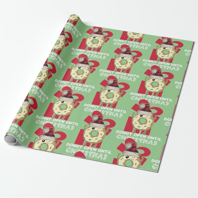 Papel De Presente Risonho Donut Não Abra Até o Natal (Desenrolado)