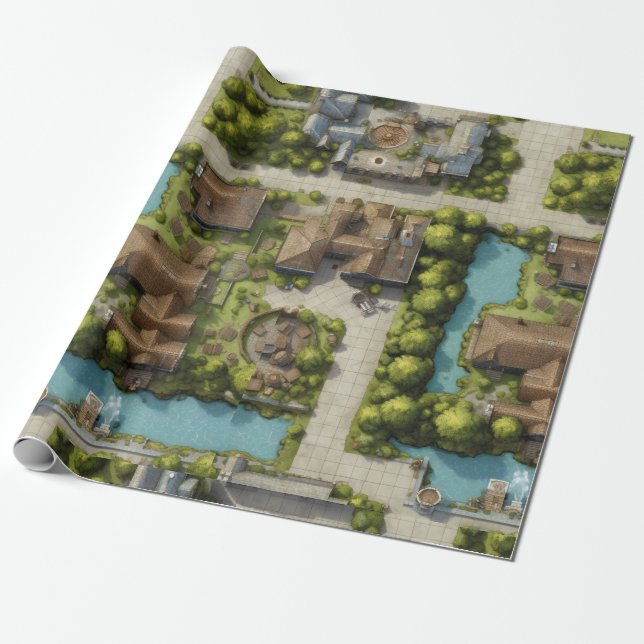 Papel De Presente Riverside Serenity RPG Wrapper Paper (Desenrolado)