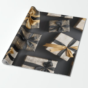 Papel De Presente Roaring dos anos 20, apresentando padrões de arte