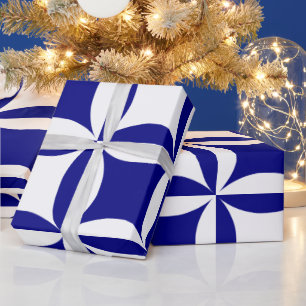 Papel De Presente Robbing Peter to Pay Paul Blue Pattern