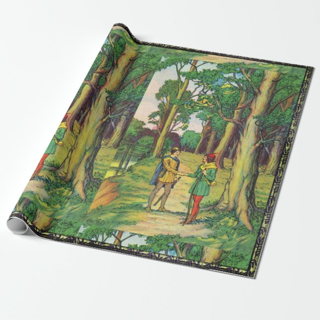 Papel De Presente Robin Hood E Little John (Desenrolado)