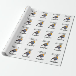 Papel De Presente Robin Redbreast Songbird