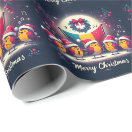 Papel De Presente Robins papais noeis que guardam o serviço de bande