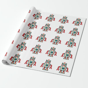 Papel De Presente Robô de Natal