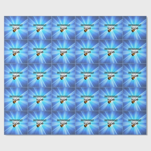 Papel De Presente Rochas de aposentadoria, design popular, (Aberto)