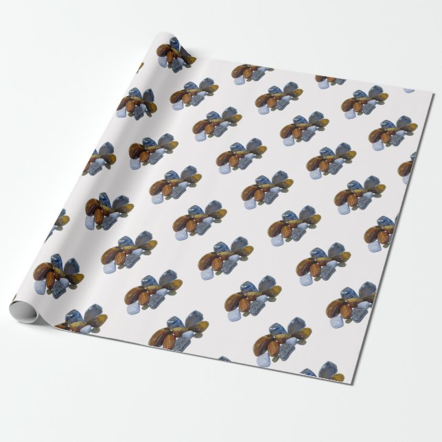 Papel De Presente Rochas Polidas (Desenrolado)