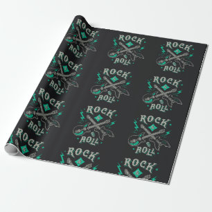 Papel De Presente Rock Music Pattern