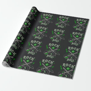 Papel De Presente Rock Music Pattern
