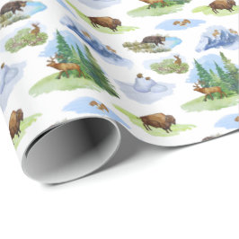 Papel De Presente Rocky Mountain Animal Toile (Original)