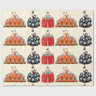 PAPEL DE PRESENTE ROCOCO LADIS ART DECO FASHION COSTUME DESIGN