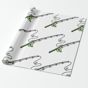 Papel De Presente Rod de pesca