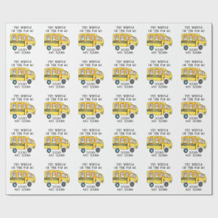 PAPEL DE PRESENTE RODAS NO PAPEL DE EMBALAGEM DE ÔNIBUS