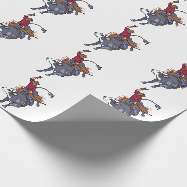 Papel De Presente Rodeo Bull Rider (Ponta)