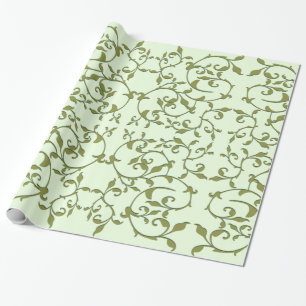 Papel De Presente Rolagem de Folhas de Azeite