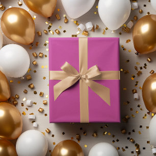 Papel De Presente Rolha de papel de enrolamento cor-de-rosa Fuchsia