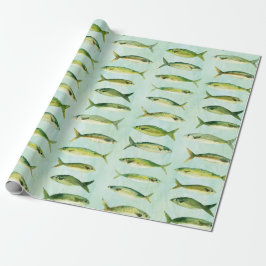 Papel De Presente Rolha de Peixe de Aquarela