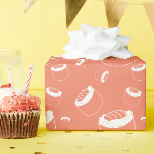 Papel De Presente rolo sushi