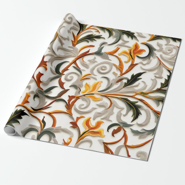 Papel De Presente Roman Marble Majestade (Desenrolado)