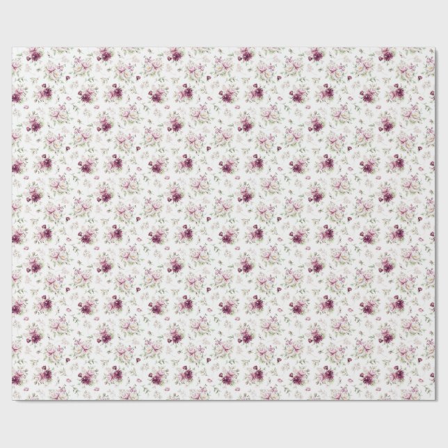 Papel De Presente Romantic Bloom Floral Peony   (Aberto)