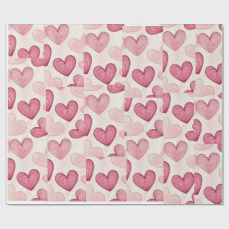Papel De Presente "Romantic Heart Wrapping Paper