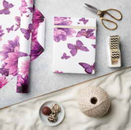 Papel De Presente Romantic Rosy Floral