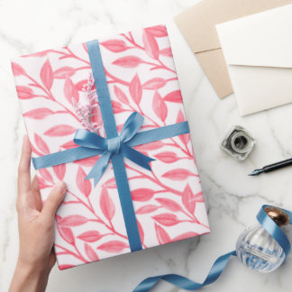 Papel De Presente Romântica Em Botânica Química Deixa Pink Suave