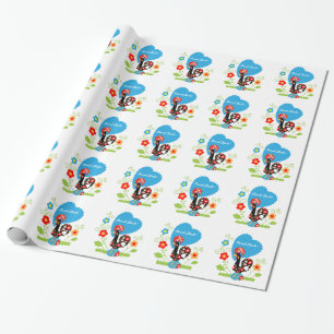 Papel De Presente Rooster Português