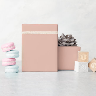 Papel De Presente Rosa Apricot Suave Sólido