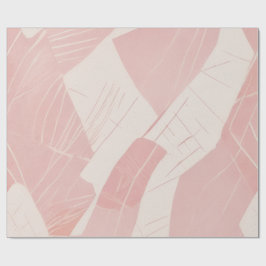 Papel De Presente Rosa Bege Abstract Batik